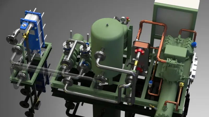 The H&H MDF chiller, designed to raise the viscosity of distillate fuels
