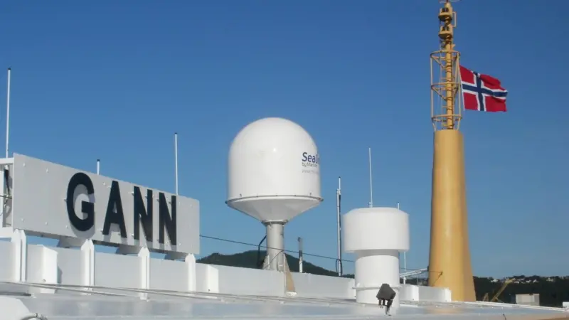 Marlink’s Sealink VSAT hardware onboard the ‘Gann’