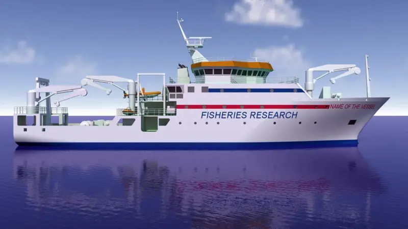 The Namibian fishery research ship now in build at STX Rauma