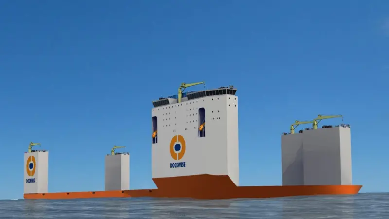 Front view of Type 0 ship, empty