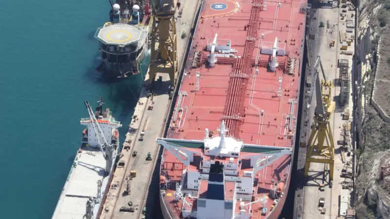 VLCC ‘Great Lady’ drydocked in the Maltese shipyard last year