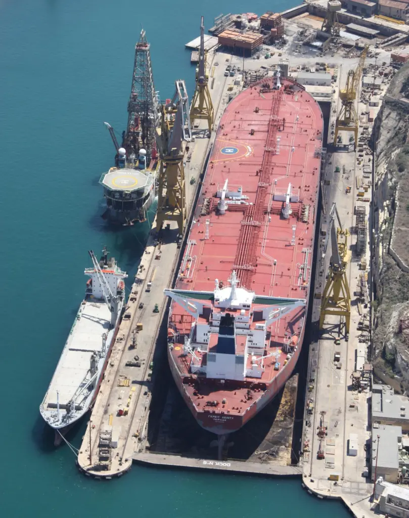 VLCC ‘Great Lady’ drydocked in the Maltese shipyard last year