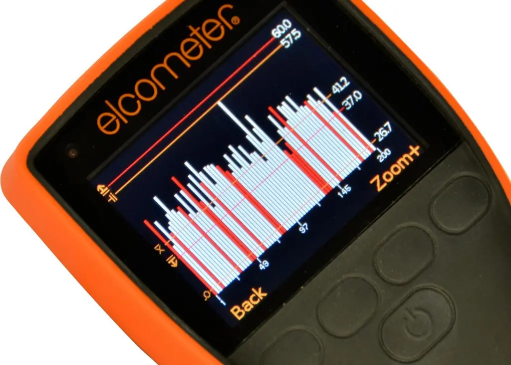 The new graphical display on the Elcometer 456 gauge