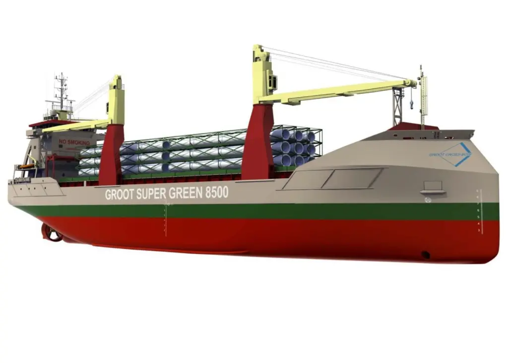 Artist impression of the Super Green 8500 with Groot Cross-Bow