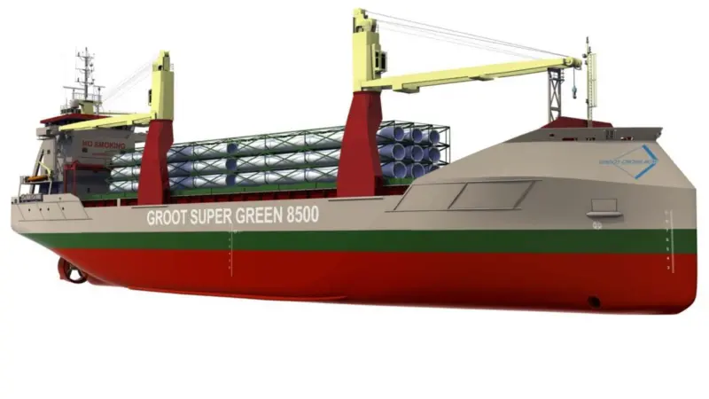 Artist impression of the Super Green 8500 with Groot Cross-Bow