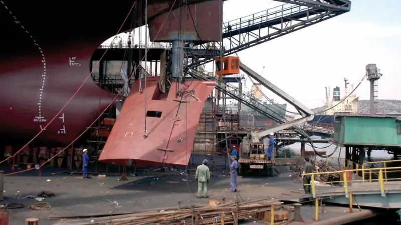A Becker rudder conversion in progress