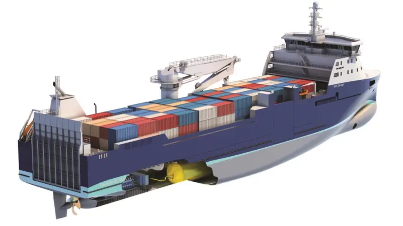 Gas-fuelled design of versatile short-sea trader developed by Rolls-Royce for Nor Lines