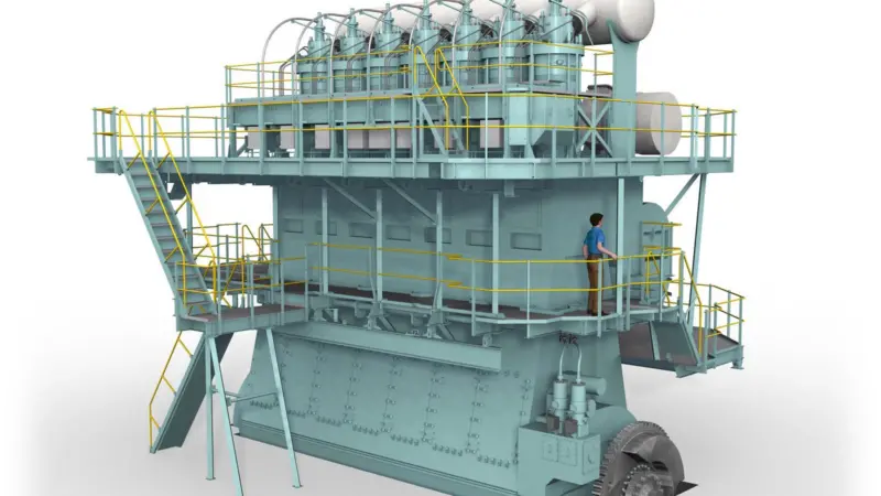 The new-generation Wärtsilä 620mm-bore engine, in seven-cylinder configuration