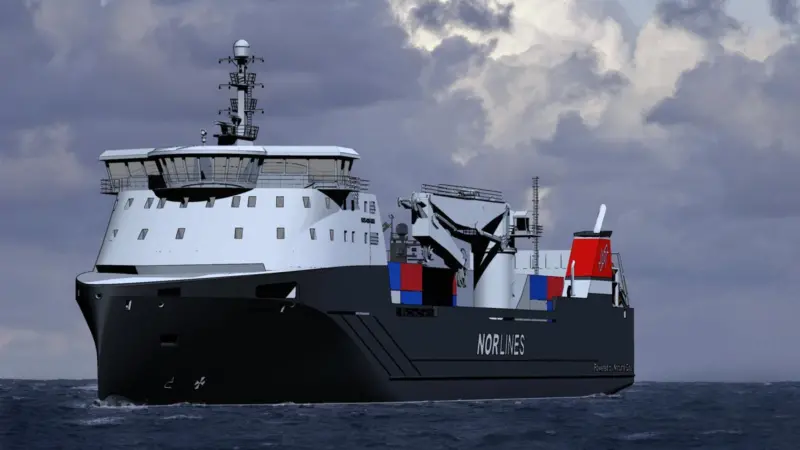 Rendering of the 'green' LNG-fuelled ships ordered by Nor Lines