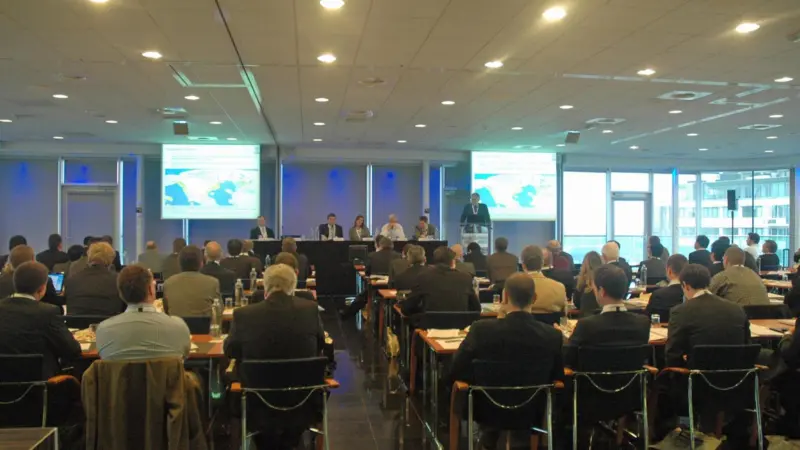 A full conference room for the second Motorship Gas Fualled Ships conference