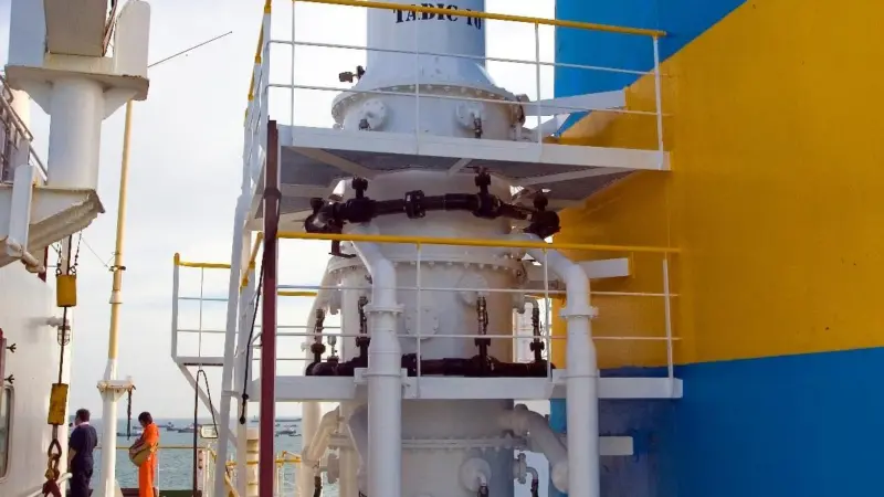 One way of meeting the Tier III limits is the installation of exhaust gas after-treatment – this scrubber system, developed by Ecospec and endorsed by Wärtsilä, is said to effectively reduce NOx and CO2 as well as SOx emissions