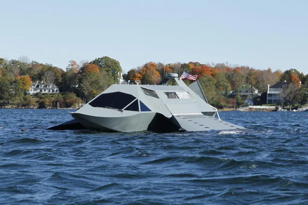 The revolutionary new surface/sub-surface platform ‘Ghost’ during recent sea trials. (PRNewsFoto/Juliet Marine Systems, Michael Eudenbach)