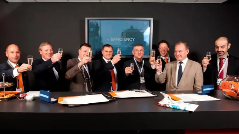Wärtsilä signed the agreement with Klaipeda, Talinn, Turku, Harlingen and Amsterdam at Europort