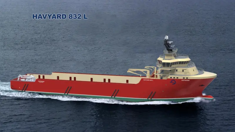 The Havyard 832 L design ordered by the Faroese shipping company Supply Service
