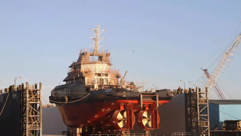 ‘Ocean Wave’ nears completion at Bollinger Shipyards in Amelia