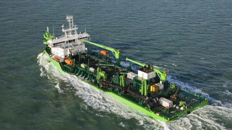 The ‘Brueghel’ running her sea trials