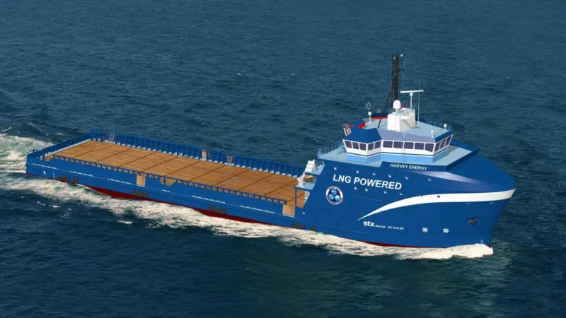 Rendering of the Harvey Gulf LNG-fuelled OSV