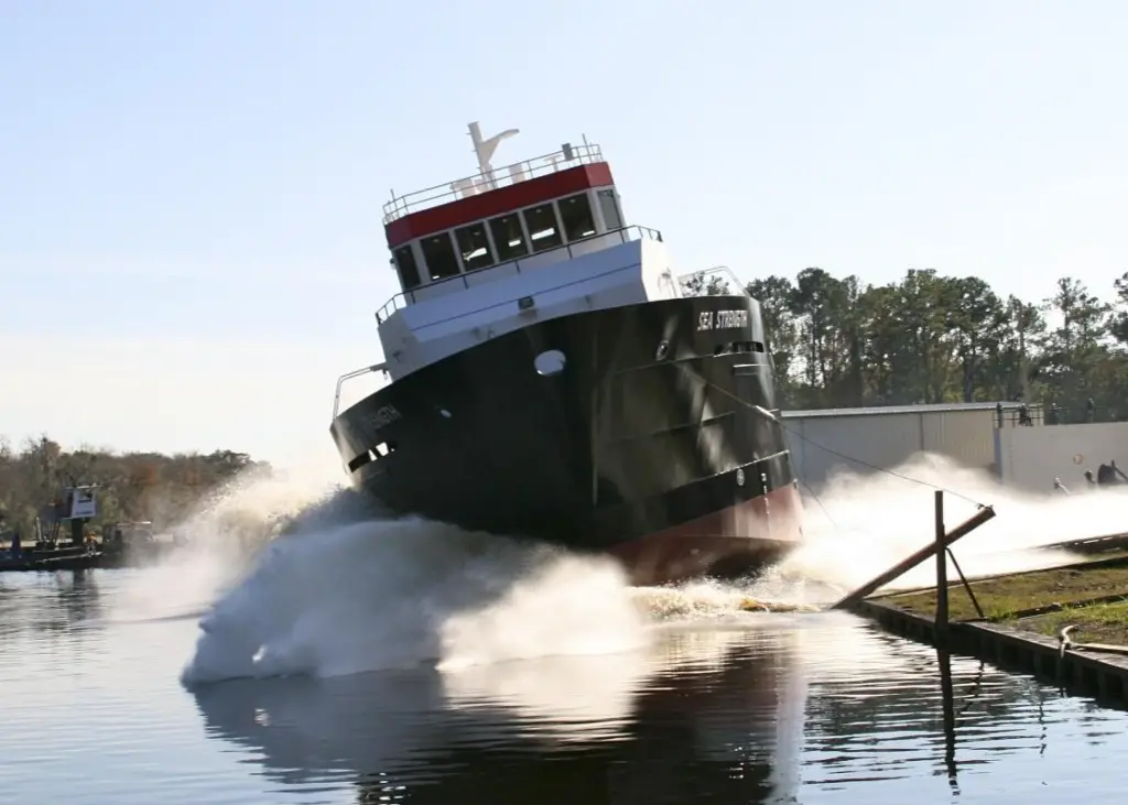 OSV ‘Sea Strength’ is launched at St Johns Ship Building