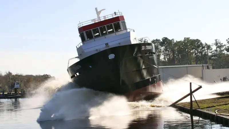 OSV ‘Sea Strength’ is launched at St Johns Ship Building