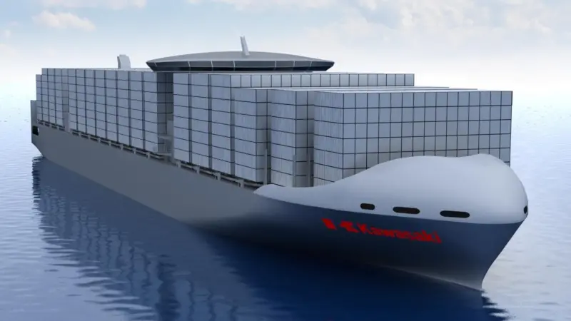 KHI’s gas fuelled container ship design has received approval in principle from DNV