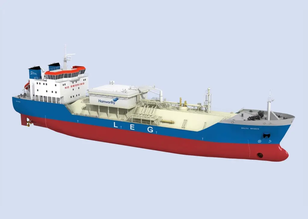 A liquid ethylene carrier design by Hamworthy, using the company’s cargo handling technology