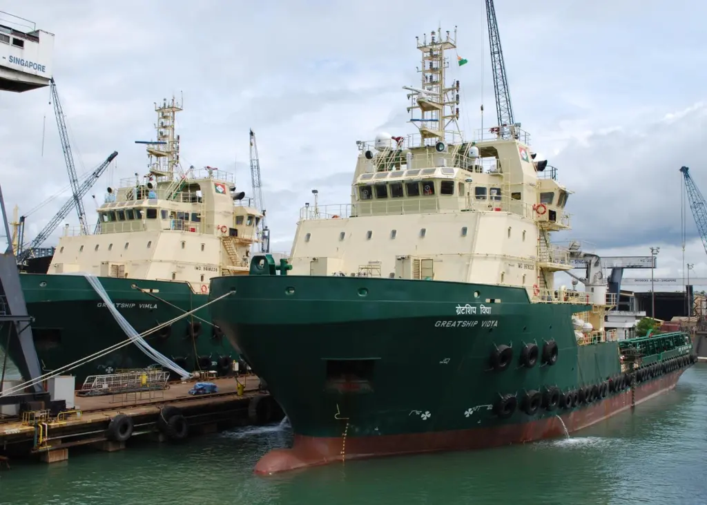 AHTS vessels ‘Greatship Vidya’ and ‘Greatship Vimla’ were recently delivered from Drydocks World