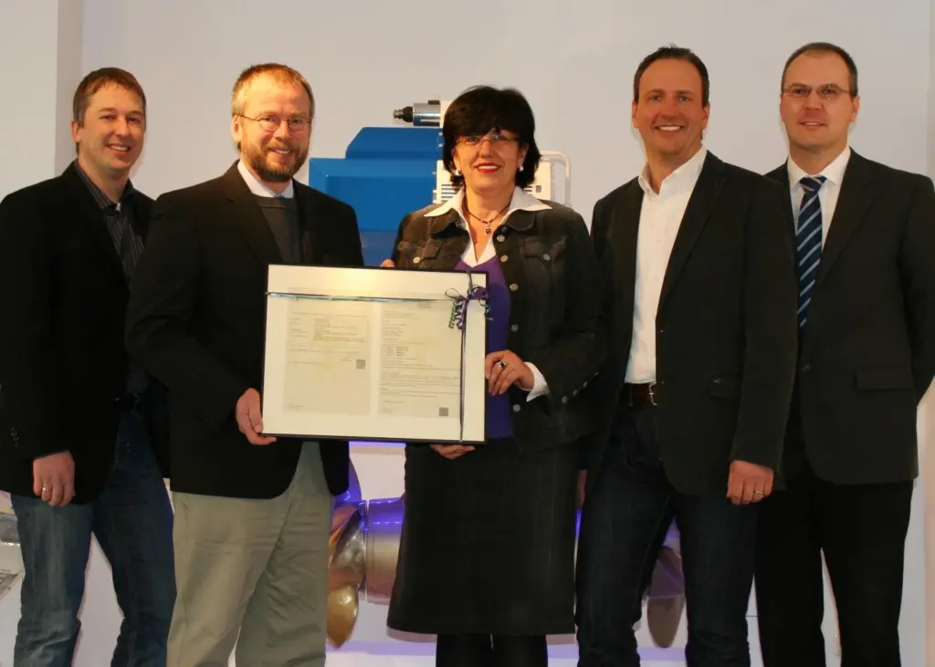 Left to right: Roland Knippschild, Dr Henning Brunk, Dipl-Ing Daniela Menzel, Dr Hagen Birkholz, Dipl-Ing Stephan Meckelburg