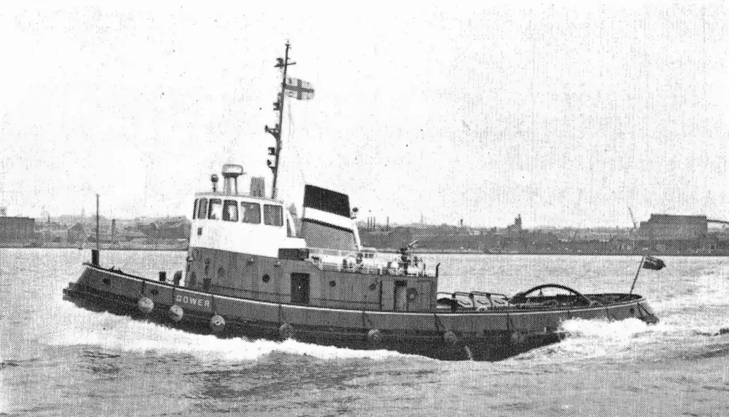 The ‘Gower’, a 1,020bhp 1961 tug delivery for Alexandra Towing from Yarwoods; the first British tug with a Liaaen CP propeller