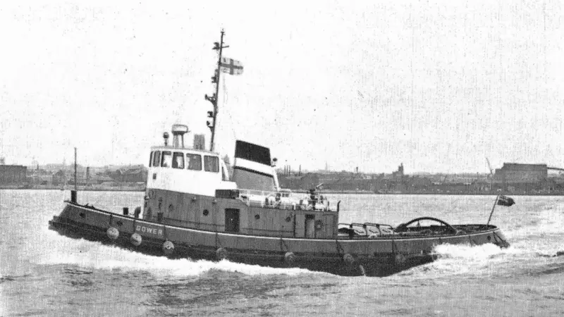 The ‘Gower’, a 1,020bhp 1961 tug delivery for Alexandra Towing from Yarwoods; the first British tug with a Liaaen CP propeller