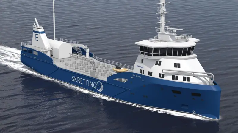 The second Environship order is for a specialist vessel supplying feed to fish farms in Norway
