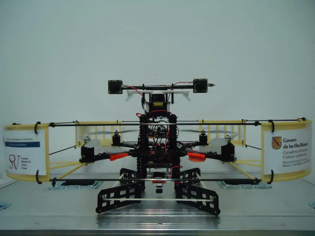 A small, remote-controlled, four-rotor helicopter is able to carry out overall surveys within cargo holds