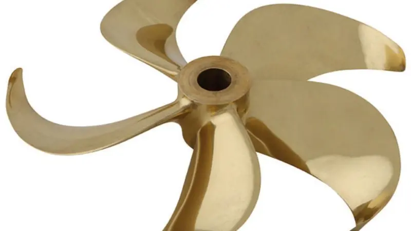 Five-bladed Kappel tip fin design FP propeller – the Kappel propellers will cover a power range of 4MW to 40MW, enabling their application to MAN B&W low-speed engines up to the G80ME-C9 series