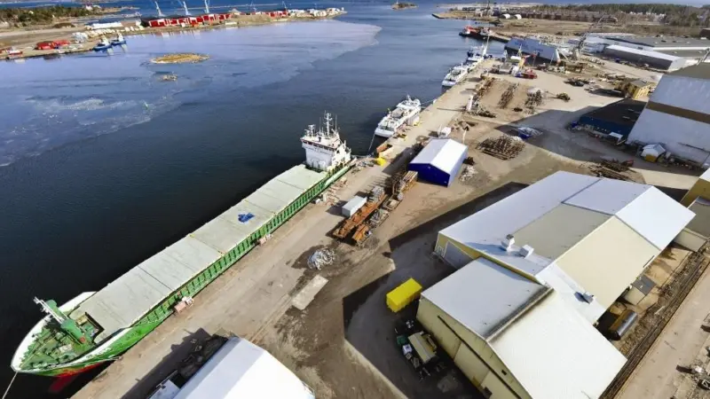 The Oskarshamnsvarvet repair yard in Sweden – now part of the Damen Shipyards group