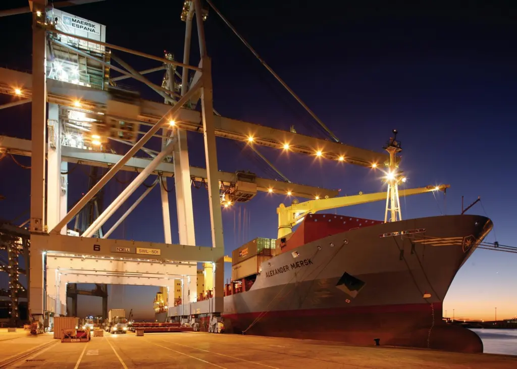 'Alexander Maersk', used for first-stage sea trials of exhaust gas recirculation