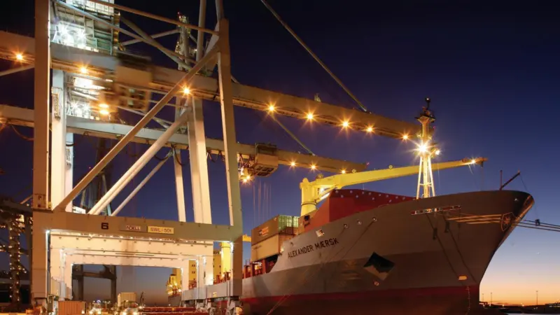 'Alexander Maersk', used for first-stage sea trials of exhaust gas recirculation