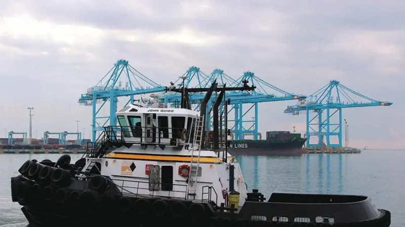 The ‘John Quigg’ – taking part in a field study of Cat’s 3500C Tier 3 engines