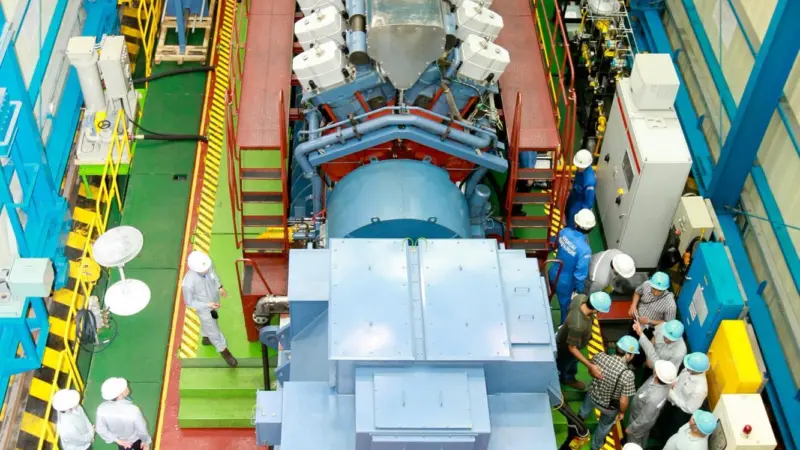 Test run of the Himsen H35/40GV gas-powered engine