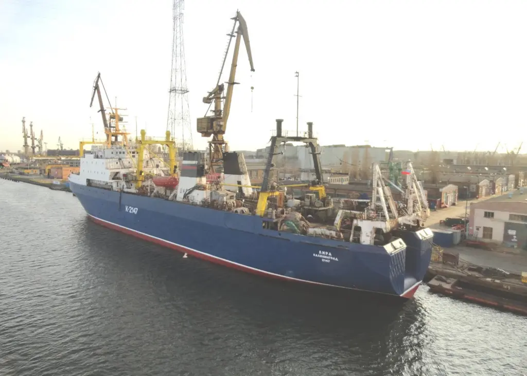 Factory ship ‘Lira’ after work in Germany