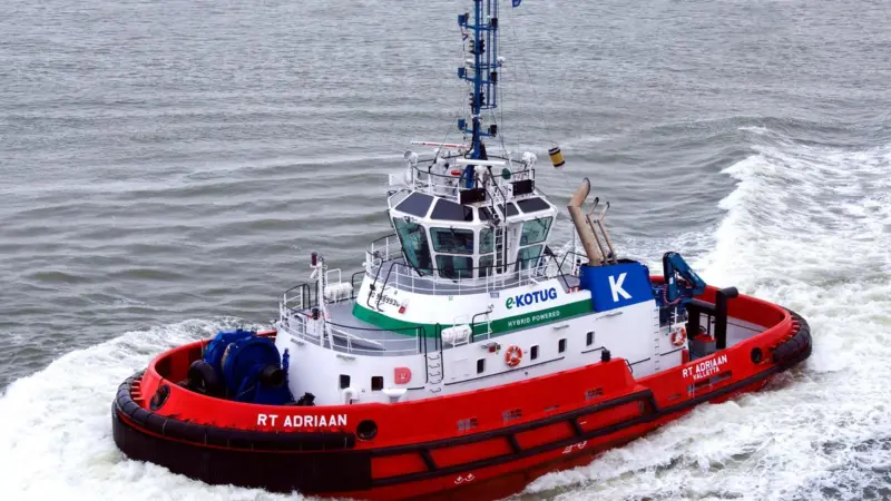 1. ‘RT Adriaan’ was converted from an almost new rotor tug into Europe’s first true hybrid in just three months (photo courtesy Hans Hoffman)