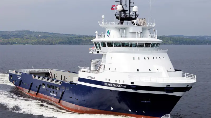 'Island Crusader' on its recent round of sea trials