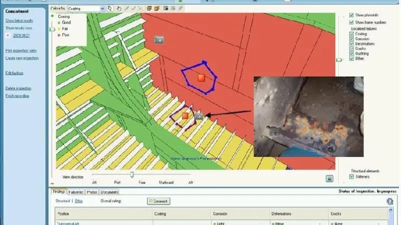 GL HullManager allows crew members to mark findings, attach photos and descriptions to a 3D model of the vessel, which can then be viewed onshore (GL Group)