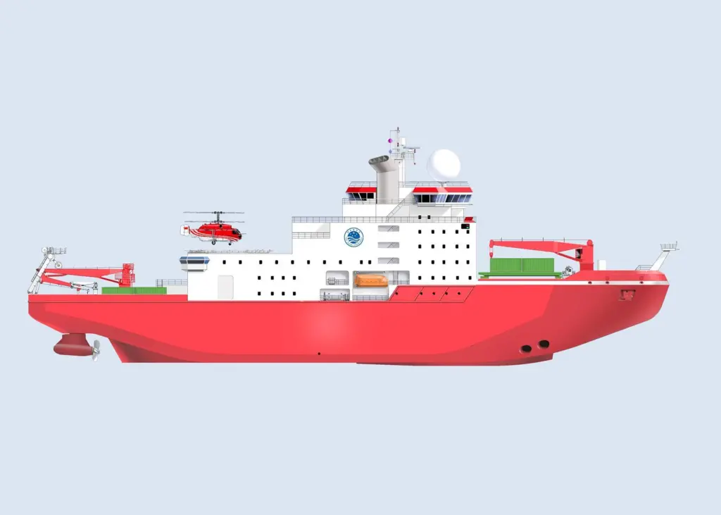 Rendering by Aker Arctic of its proposal for China's first polar reserach icebreaker