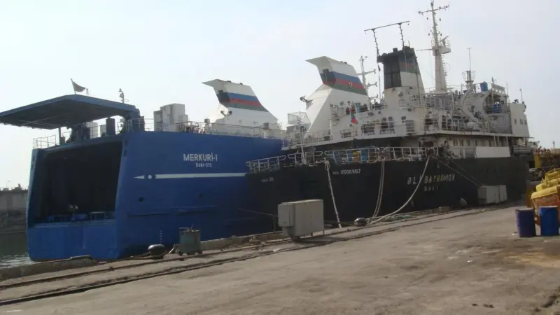 Two of the Azerbaijan State Caspian Shipping Company’s ships -  the 11,450grt ro-pax ‘Mercuri-1’ and 7,292dwt product tanker ‘Ali Bayramov’