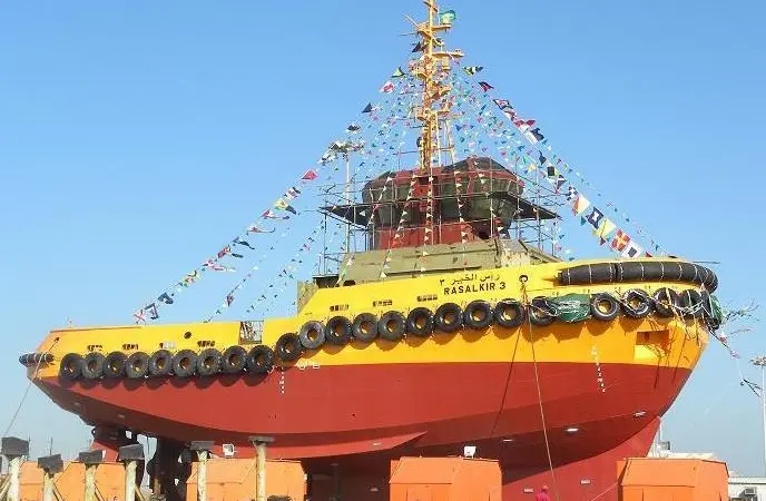 ‘Al Fenci’ is one of the two new RAmparts 3200 tugs for the Abu Dhabi Ports Company