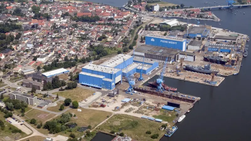 The Peene yard of P+S Werften, which has filed for insolvency