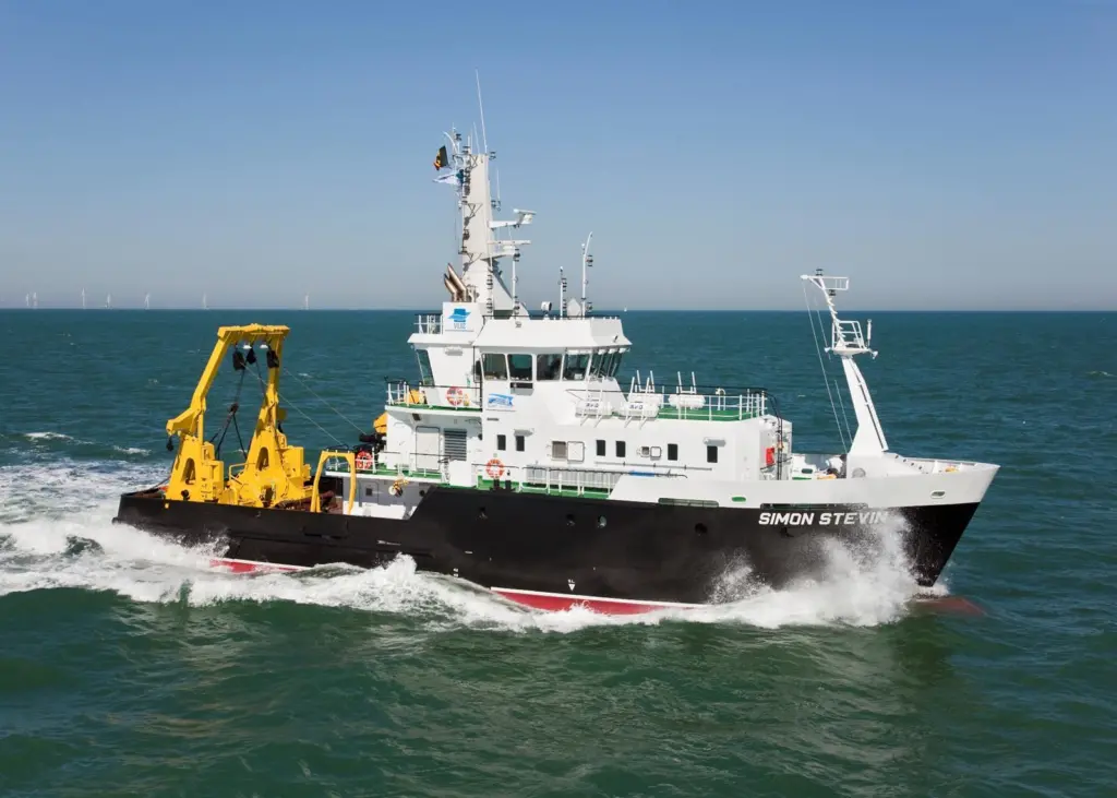 Belgian research vessel ‘Simon Stevin’, recently delivered by Damen