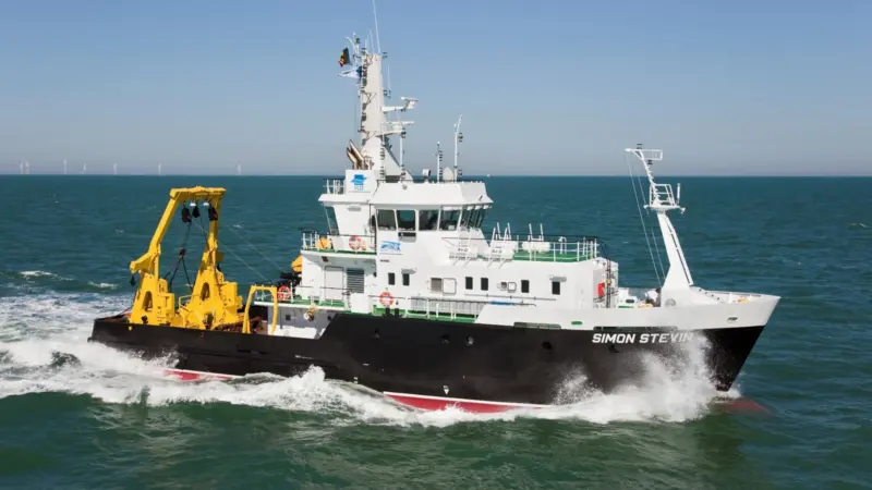 Belgian research vessel ‘Simon Stevin’, recently delivered by Damen