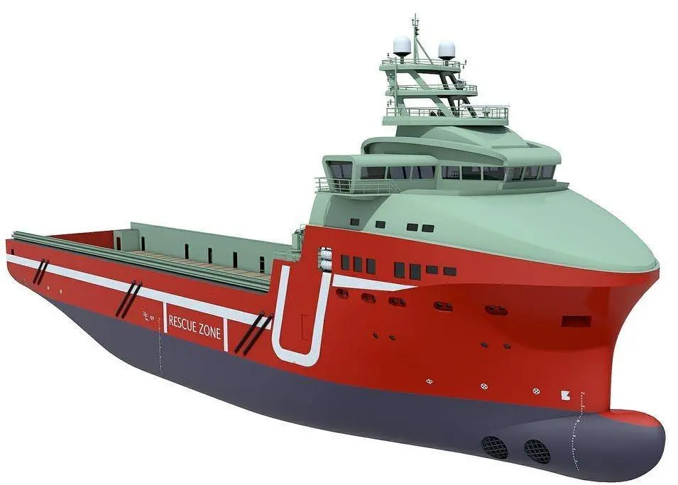 The vessel is designed by Salt Ship Design, type Salt 100 PSV