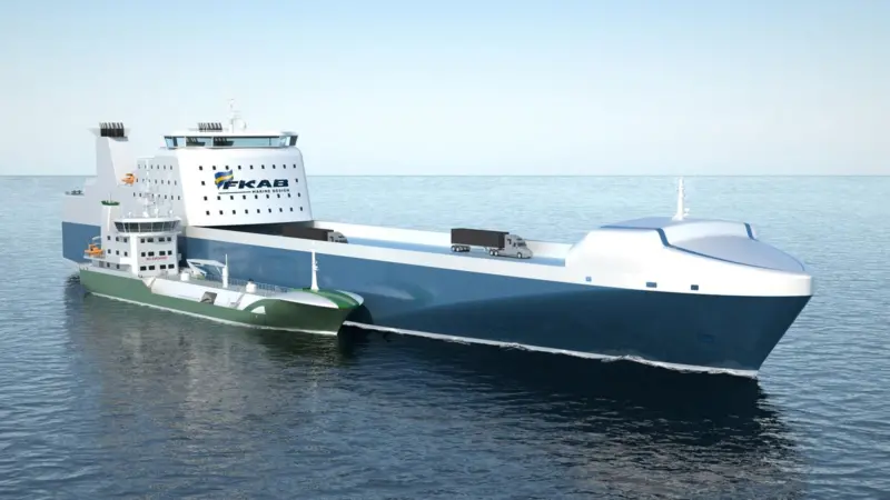 LNG fuelled ship bunkering from a small LNG tanker (picture: Kogas)