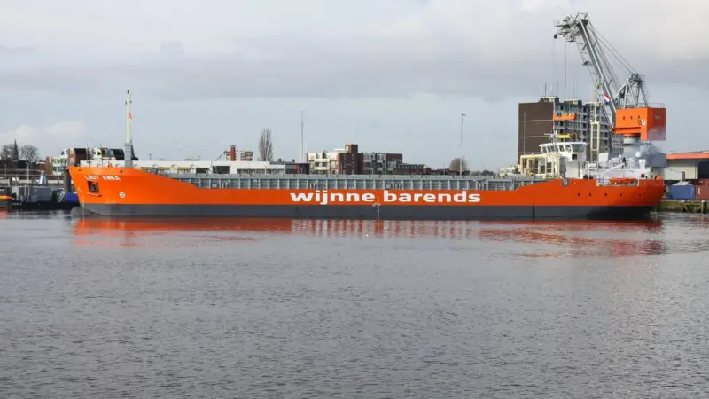 First of a new series of sea-river coasters from Groningen Shipyard, the 3,700dwt 'Lady Anna' for Wijnne Barends